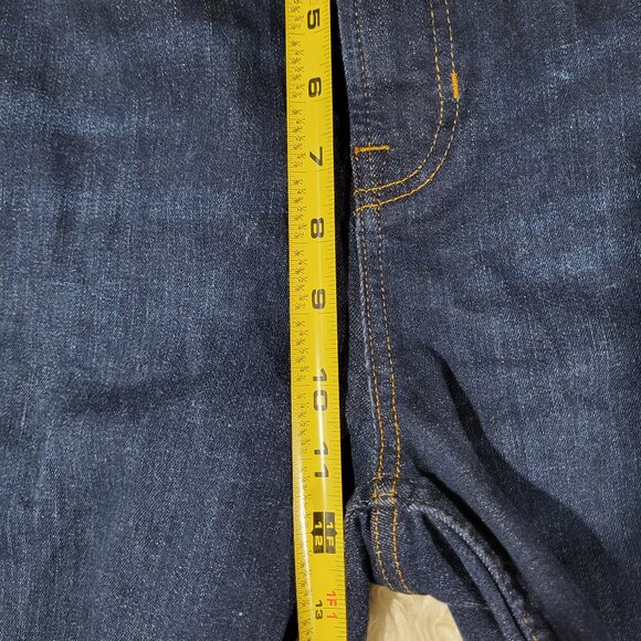 Spanx Flare Jeans High Rise Pull On Cotton Blend Size 14 Midnight Shade - Picture 12 of 16